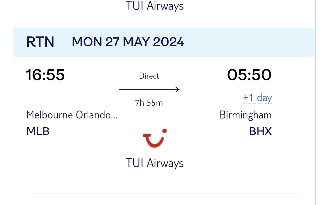 MAY Direct Return Flight – Only £270.00 per person